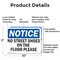 Signmission No Street Shoes On The Floors Please, 10 in W x Rectangle, Aluminum OS-2PACK-NS-A-710-L-14872 - alternate 4